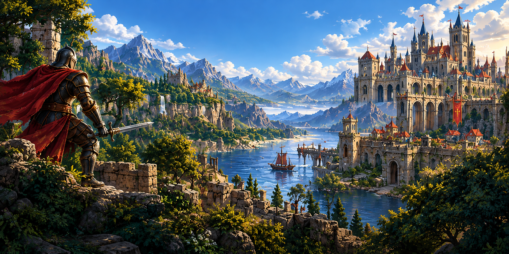 Castelo e paisagens do Old-Styller